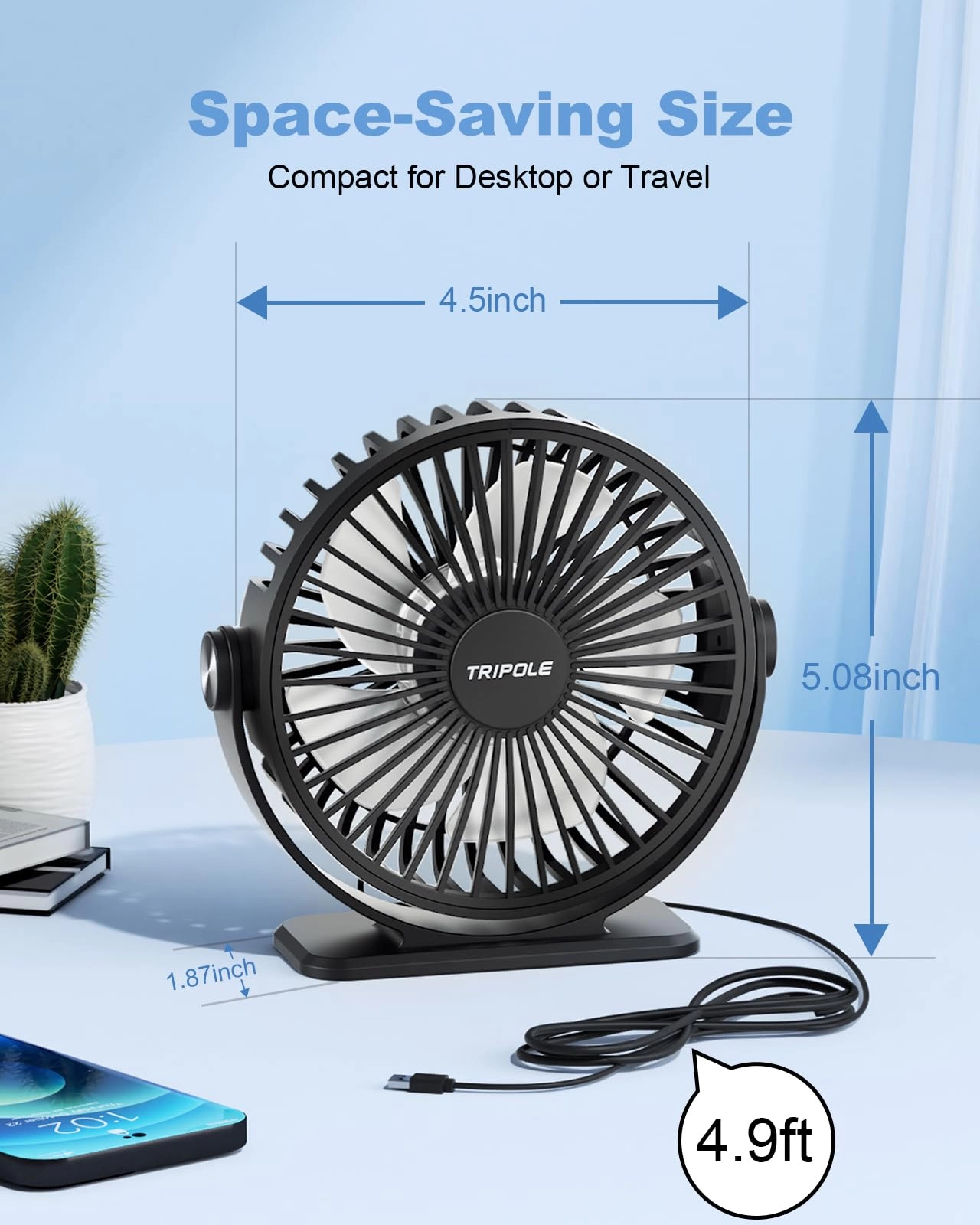 Desk Fan - Desktop 4.5in Pack