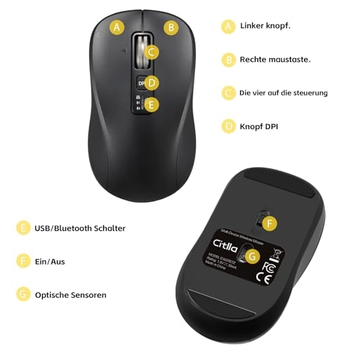 L360 Full-Size 4-Way Scrolling Silent Mouse - Bluetooth