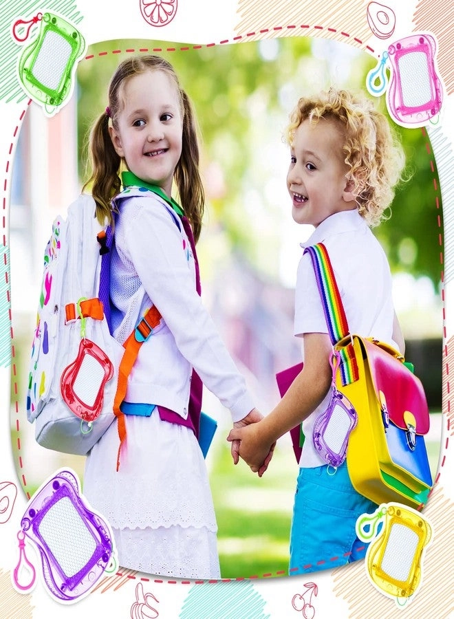 Mini Magnetic Drawing Board - 72 pcs Backpack Keychain Clip