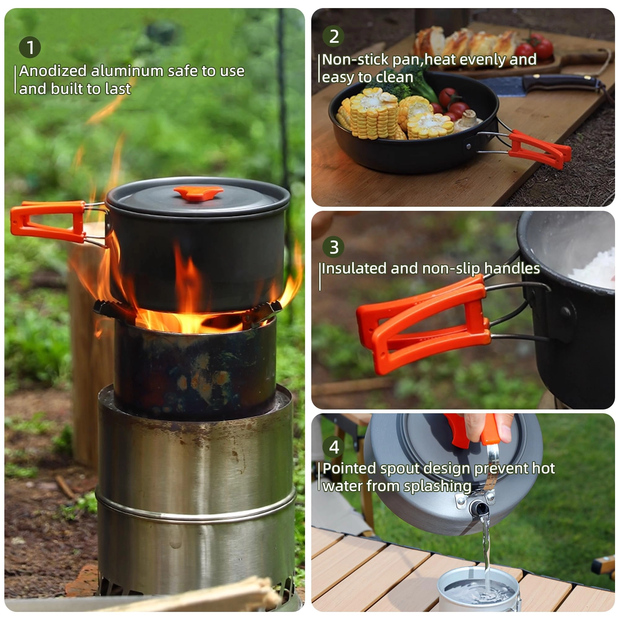 Camping Cookware Mess Kit - 4 piece(s) 1.1L