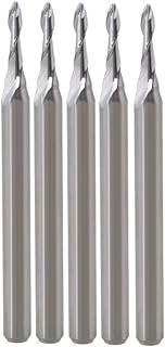 szzijia Carbide Ball Nose CNC Router Bit - 15mm 1/8" Shank 5pcs
