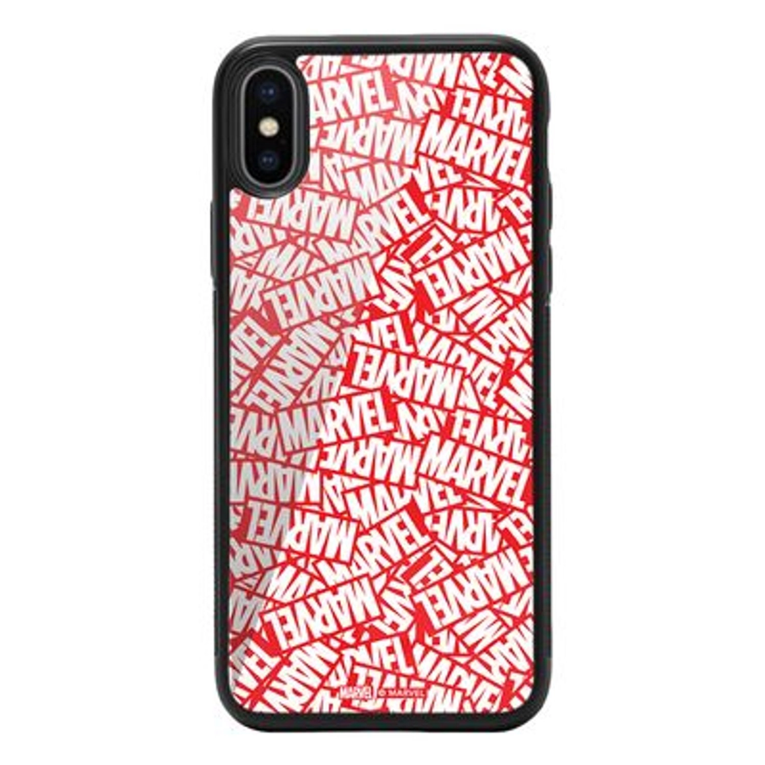 Wackylicious Logo Collage iPhone XS Cover - TPU Bumper Case + Tempered Glass Back