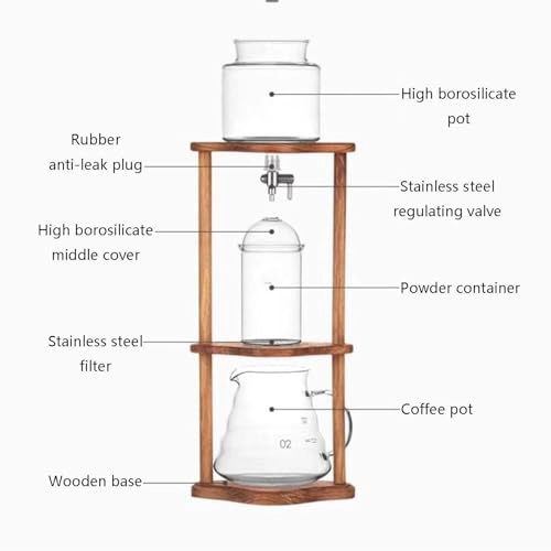 Cold Brew Drip Coffee Maker - 800ml High Borosilicate Glass