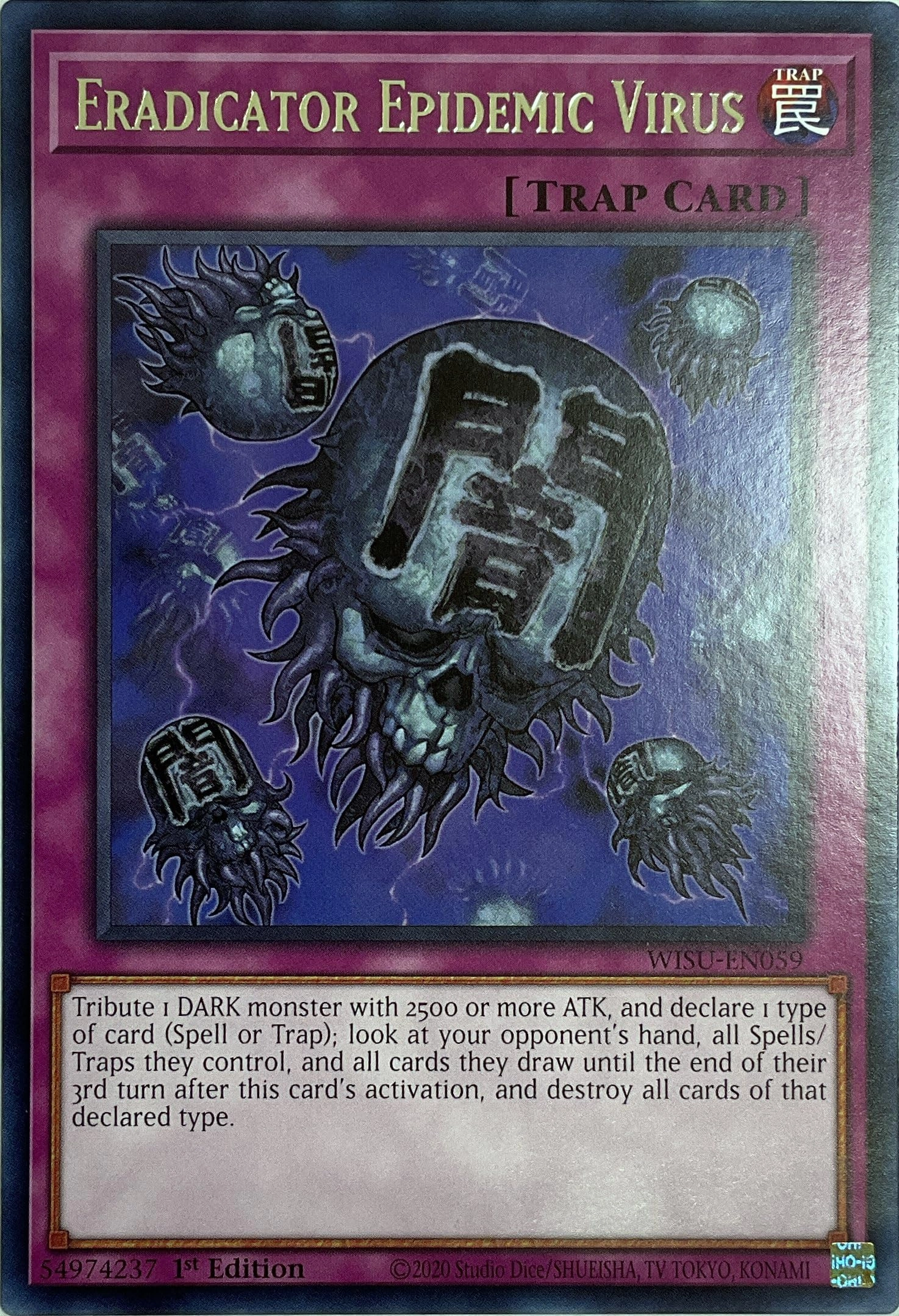 Yu-Gi-Oh! Eradicator Epidemic Virus WISU-EN059 - 1st Edition