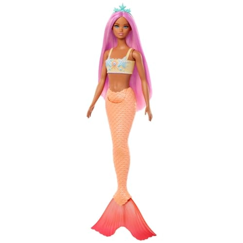 Barbie Mermaid - Fantasy Hair Soft Orange Tail Ages 3+