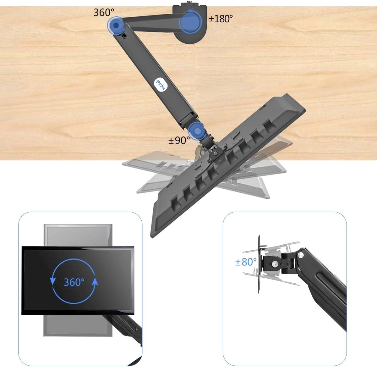 Gas Spring Monitor Mount - 17 to 32-inch