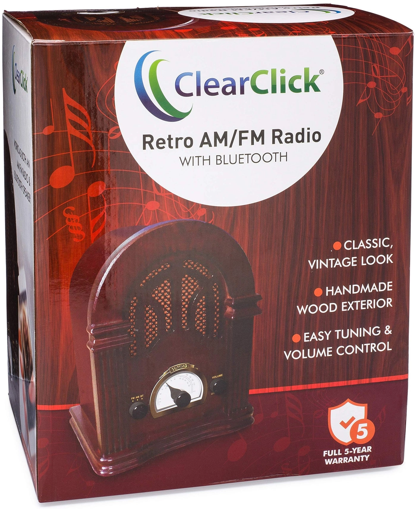 AM/FM Retro Radio With Bluetooth - Bluetooth
