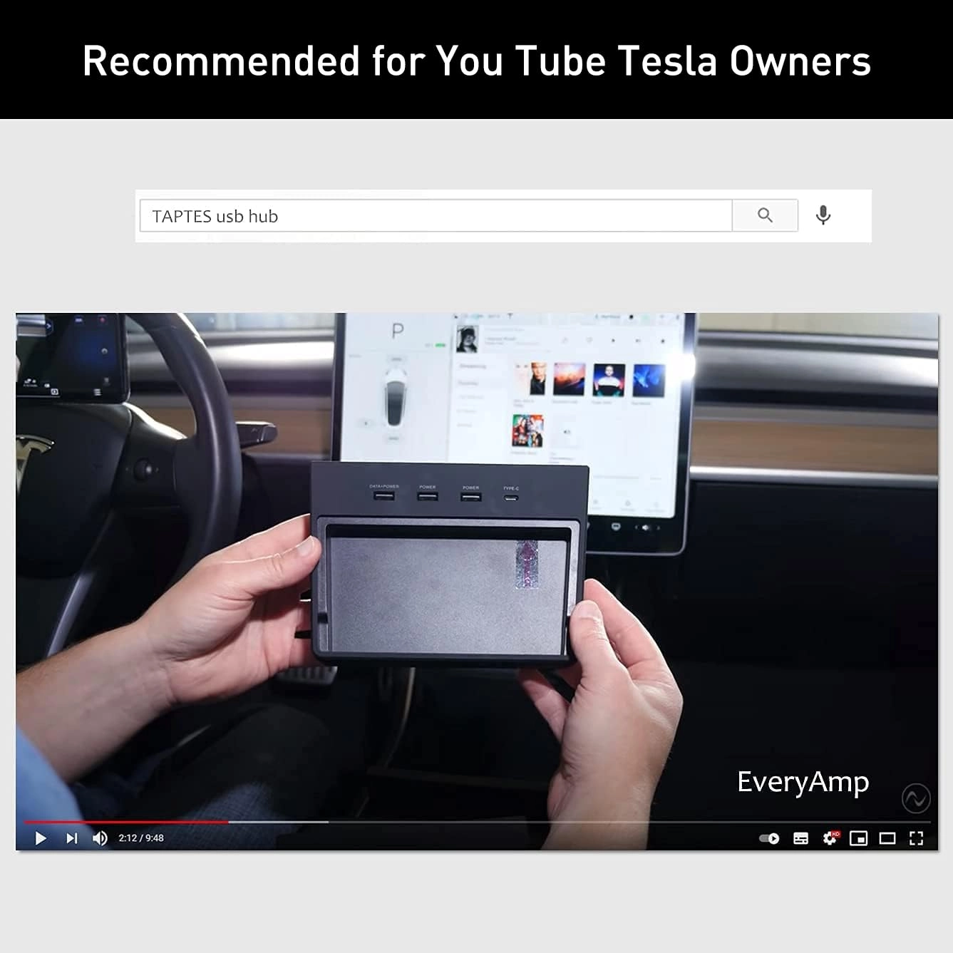 USB Hub - 5 in 1 for Tesla Model 3