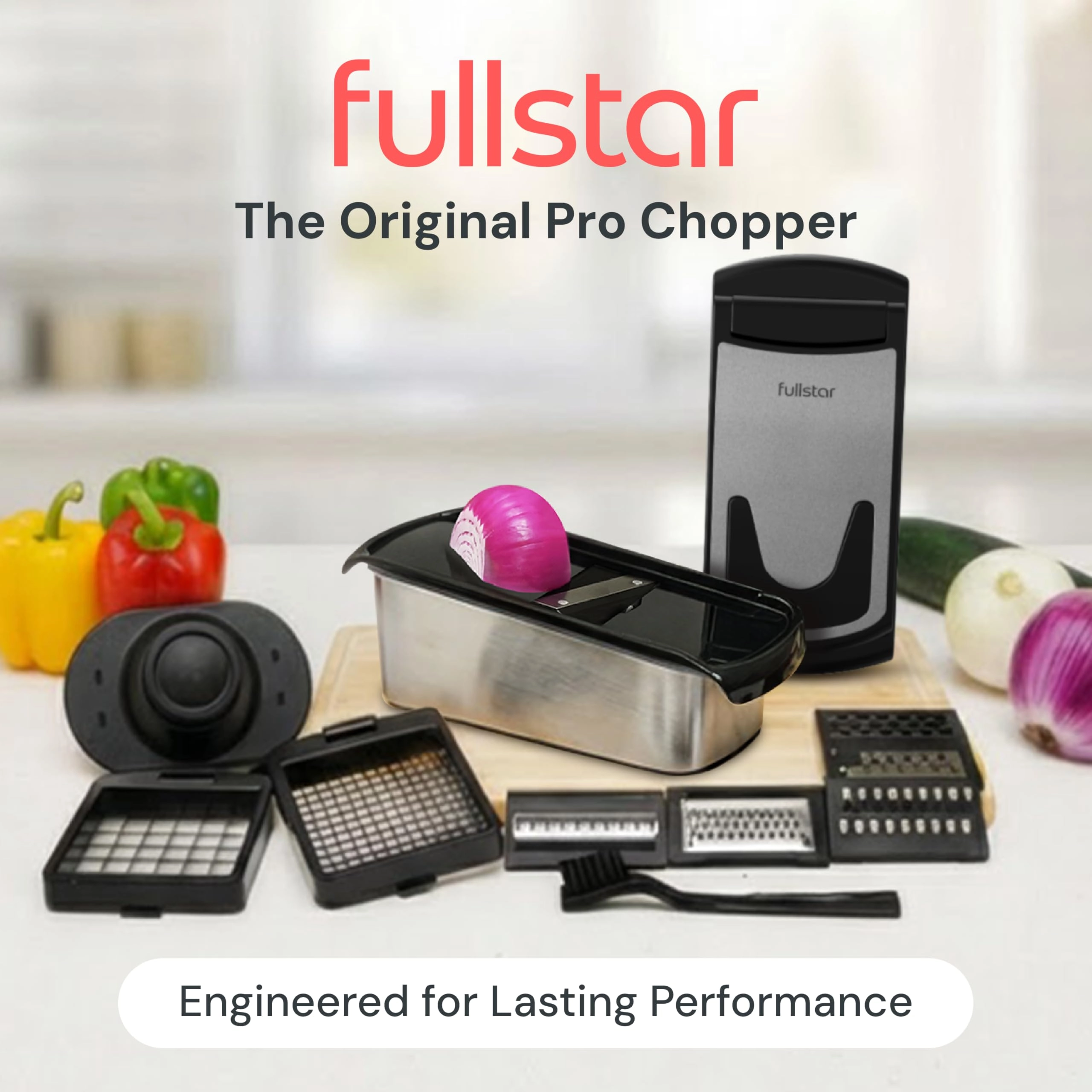 Vegetable Chopper and Mandoline Slicer - 5-cup