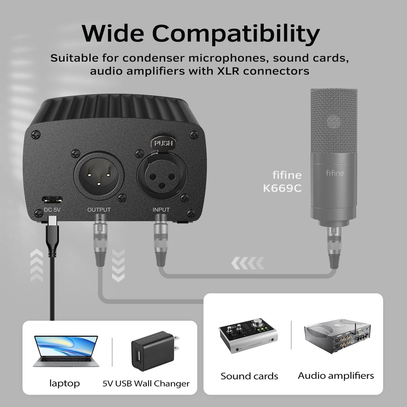 48V Phantom Power XLR+USB Microphone
