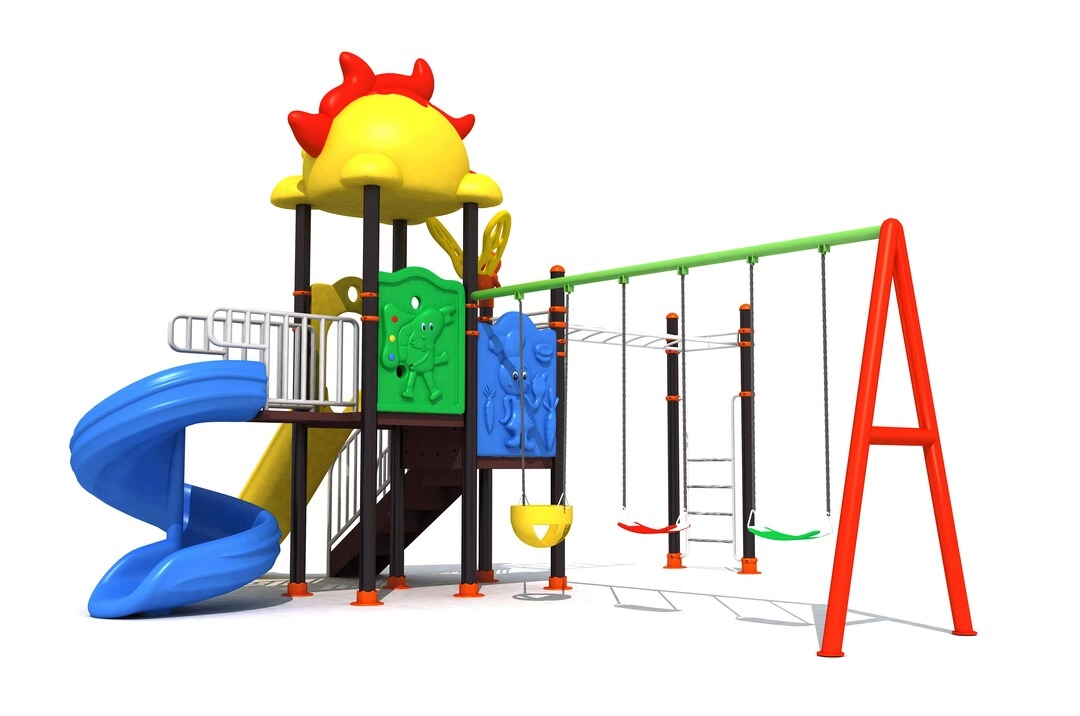 6 in 1 Playground slide and swing