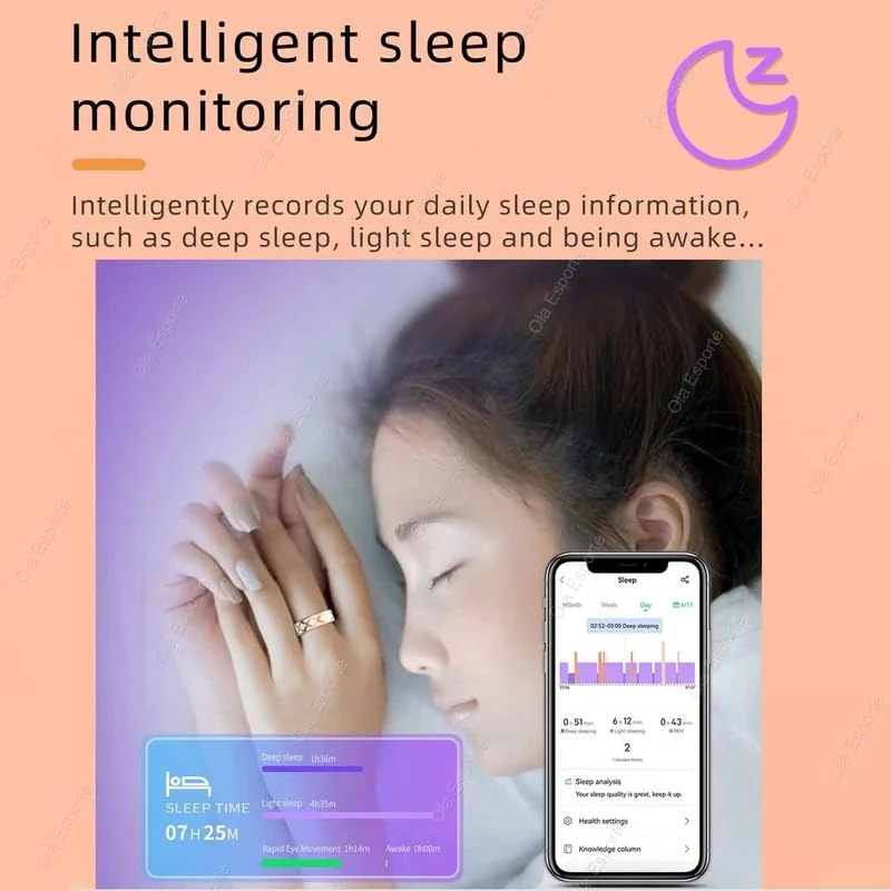 Smart Ring - IP68 Waterproof Heart Rate Blood Oxygen