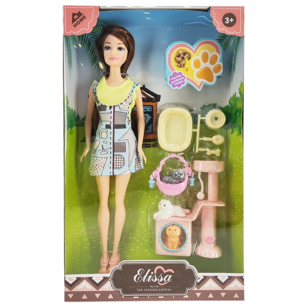 Home With Pets Collection Doll - 11.5 Inch Girl Yellow Ages 3+