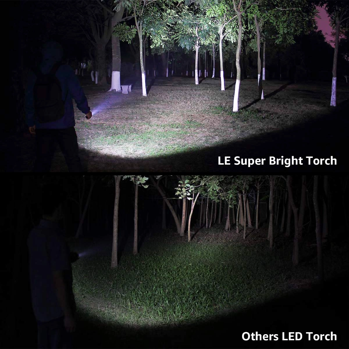 LED Flashlight - 140lm Waterproof Adjustable Focus 2 Pack