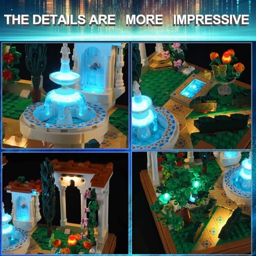 LED Light Kit for LEGO Icons Fountain Garden 10359
