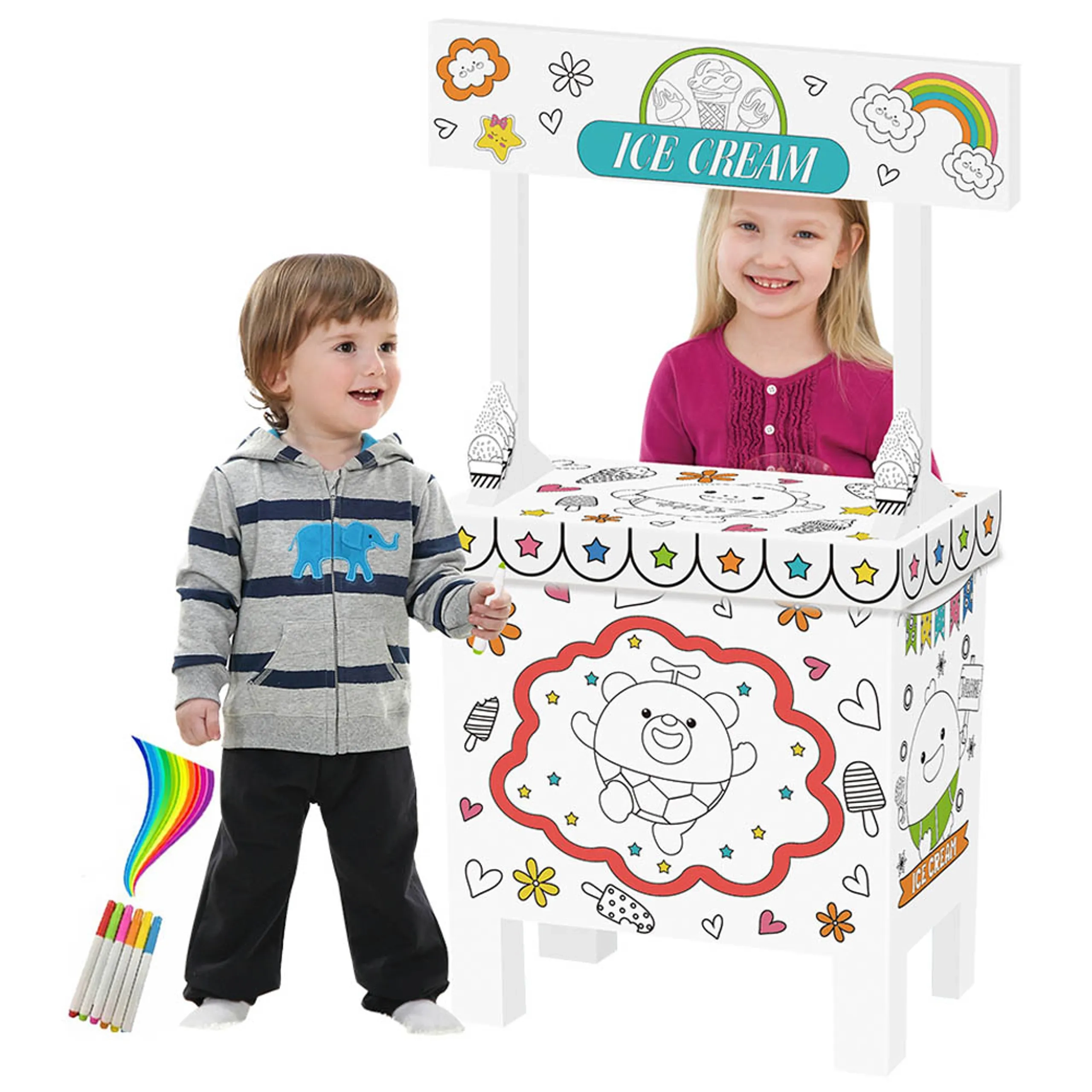 SAMBOX Doodle Art And Craft Coloring Ice Cream Shop - 3+ years