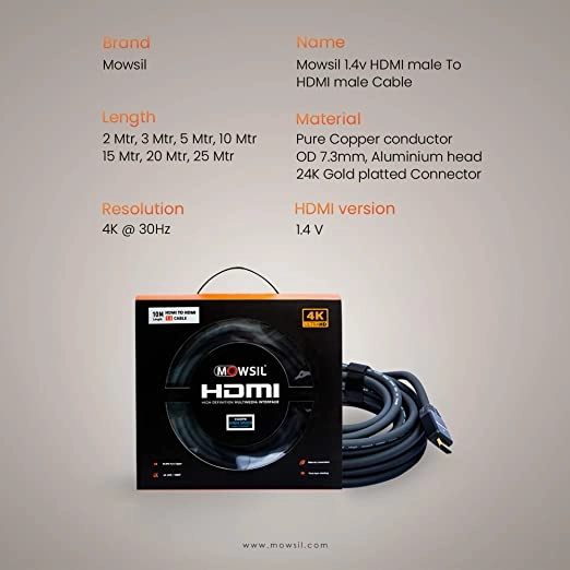 4K HDMI Cable - 1.8m with Ethernet