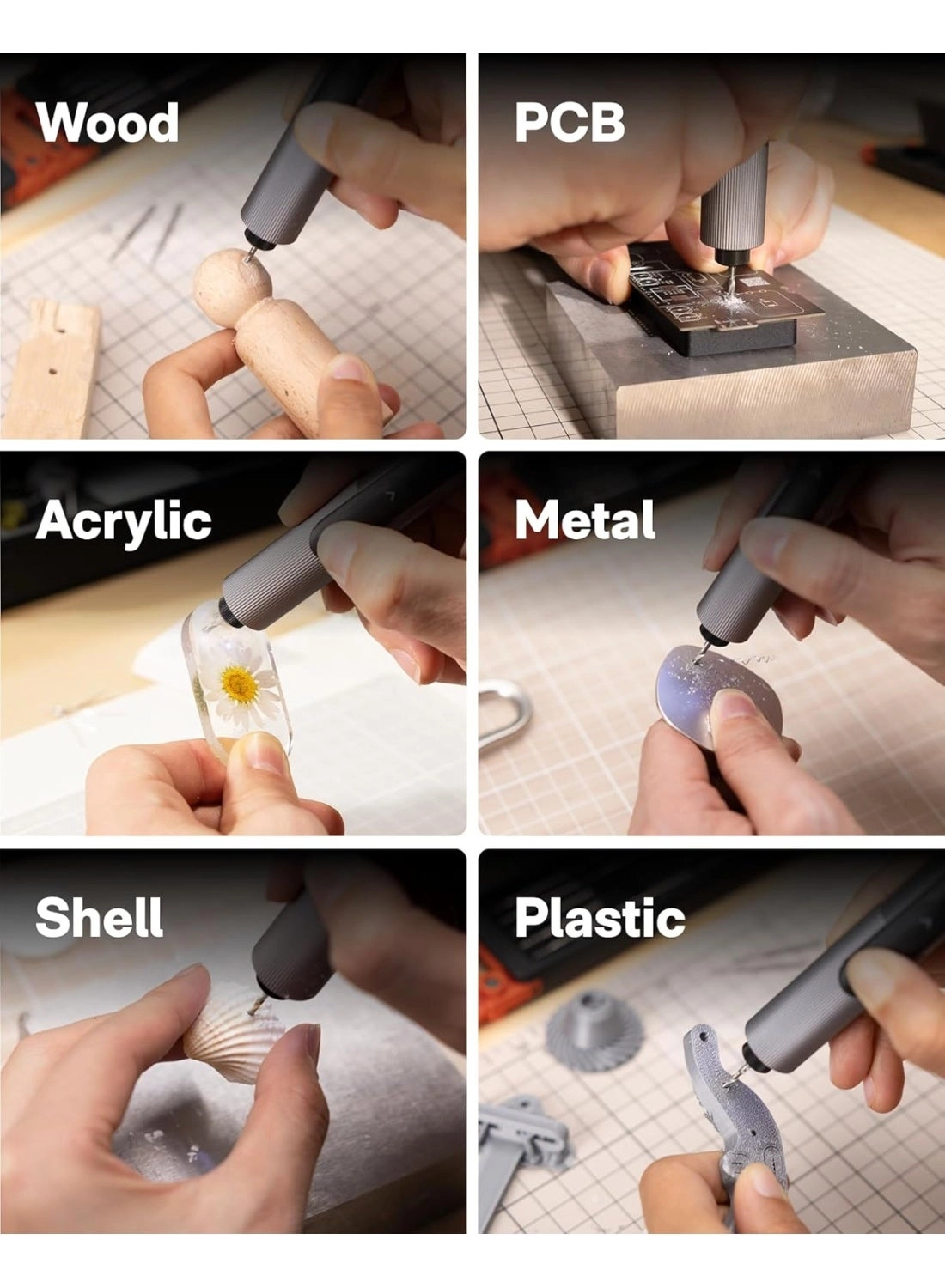 SNAPBLOQ Electric Mini Drill - USB-C rechargeable 3-Speed 20 Drill Bits