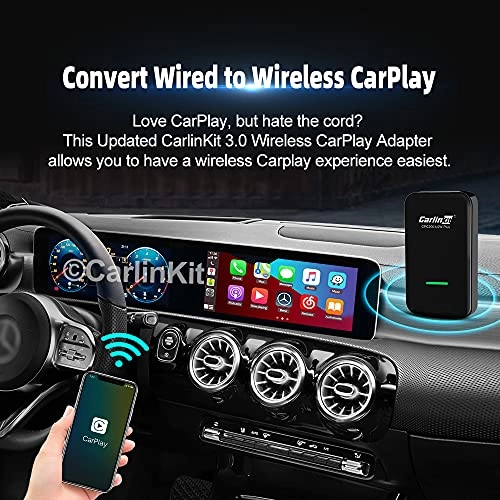 3.0 Wireless CarPlay Adapter - VW Audi Ford Sync 3 Mazda Mercedes Honda Chevy Subaru Porsche Hyundai Kia Lexus Gmc Acura