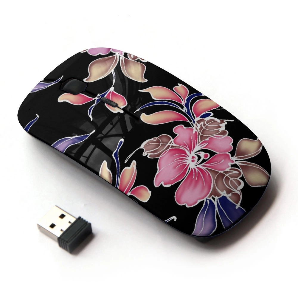 Graphic4You Flower Floral Ergonomic Mouse with Nano Receiver - Wireless