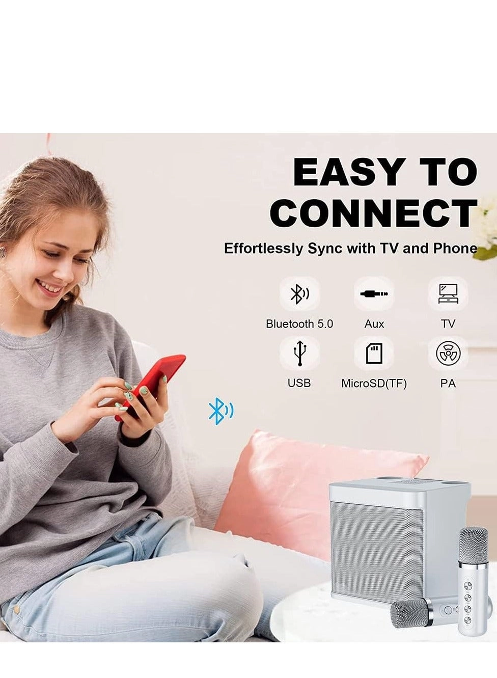 Karaoke Machine - 2 Wireless Microphones