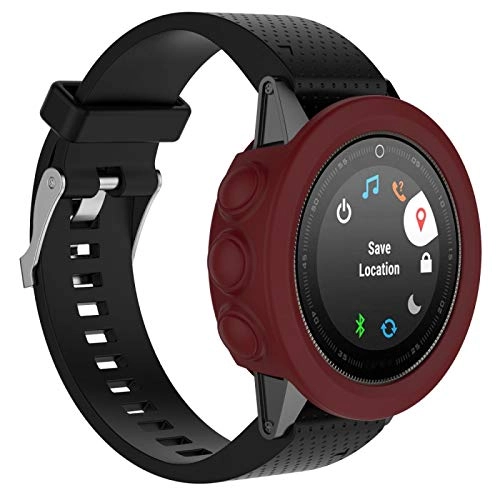 Protective Case for Garmin Fenix 5S - Dark Red Silicone