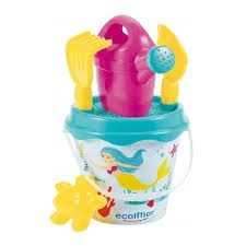 Glitter Beach Toy Bucket - 17 cm 2 Pcs Accessory Set