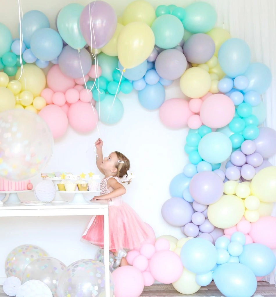 Party Time Trading LLC 160-Pieces Balloons - Mermaid Unicorn Birthday Party Baby Shower