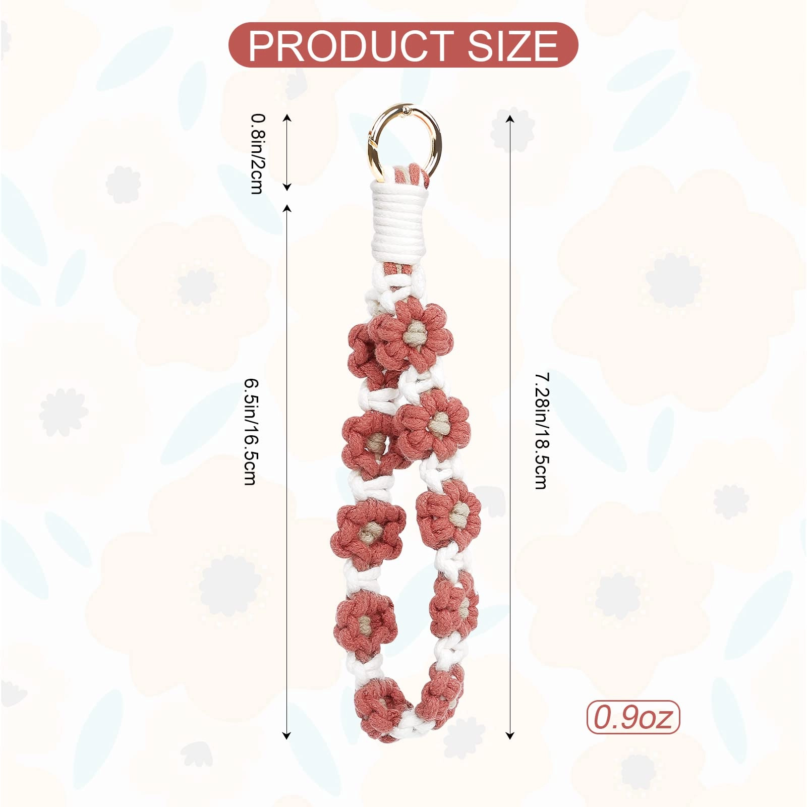 Boho Macrame Keychain - Car