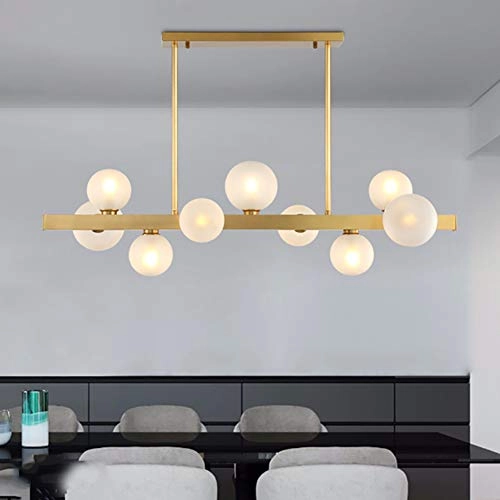 Creative Molecular Glass Bubble Ball Chandelier - 9 heads Golden G9