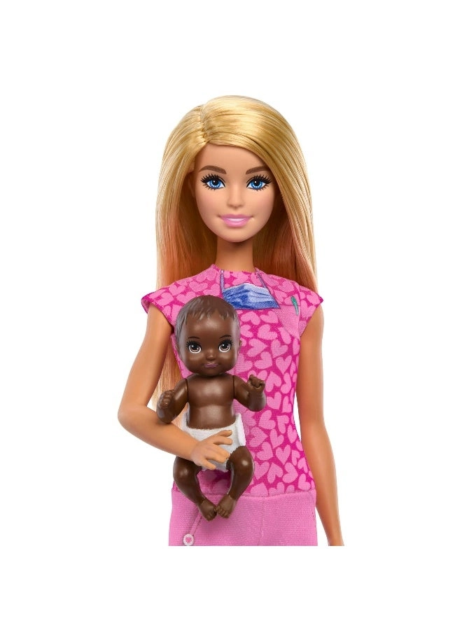 Baby Doctor Playset - Blonde Doll 2 Infant Dolls Ages 3+