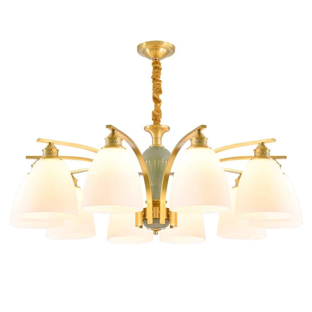 Sputnik Chandelier - Black and gold 10 head