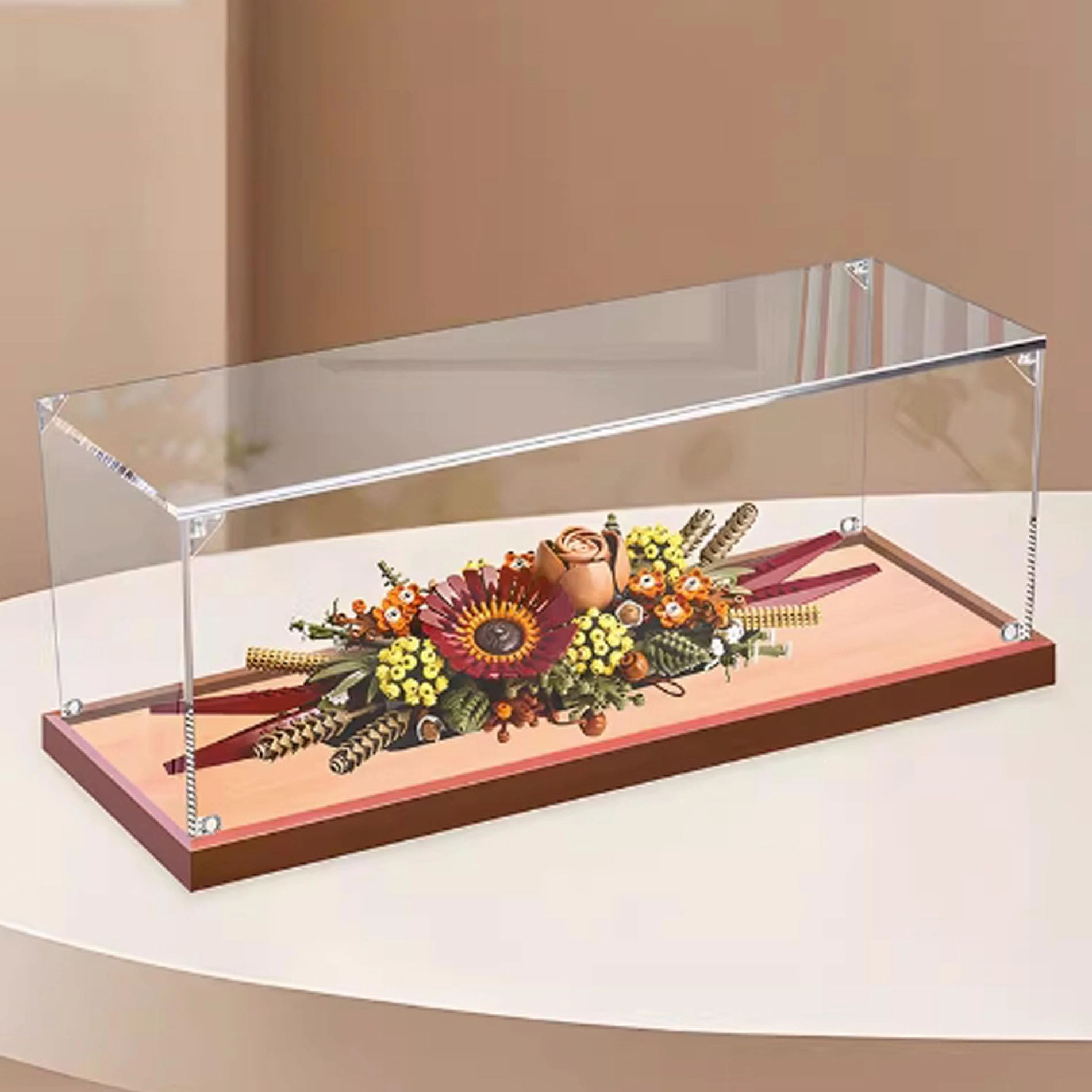 Acrylic Display Case for LEGO 10314 Eternal Flower Flourish Model - Acrylic 3mm Dustproof