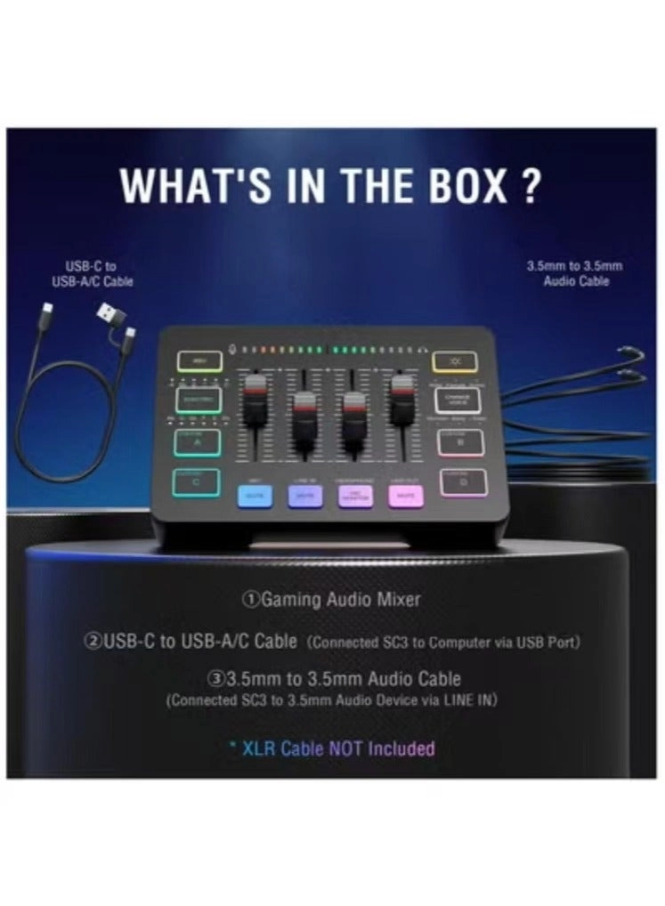 AmpliGame SC3 - XLR 48V Phantom Power RGB