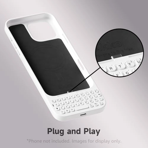 MetaKey Keyboard for iPhone 16 Pro Max - Cloud White USB