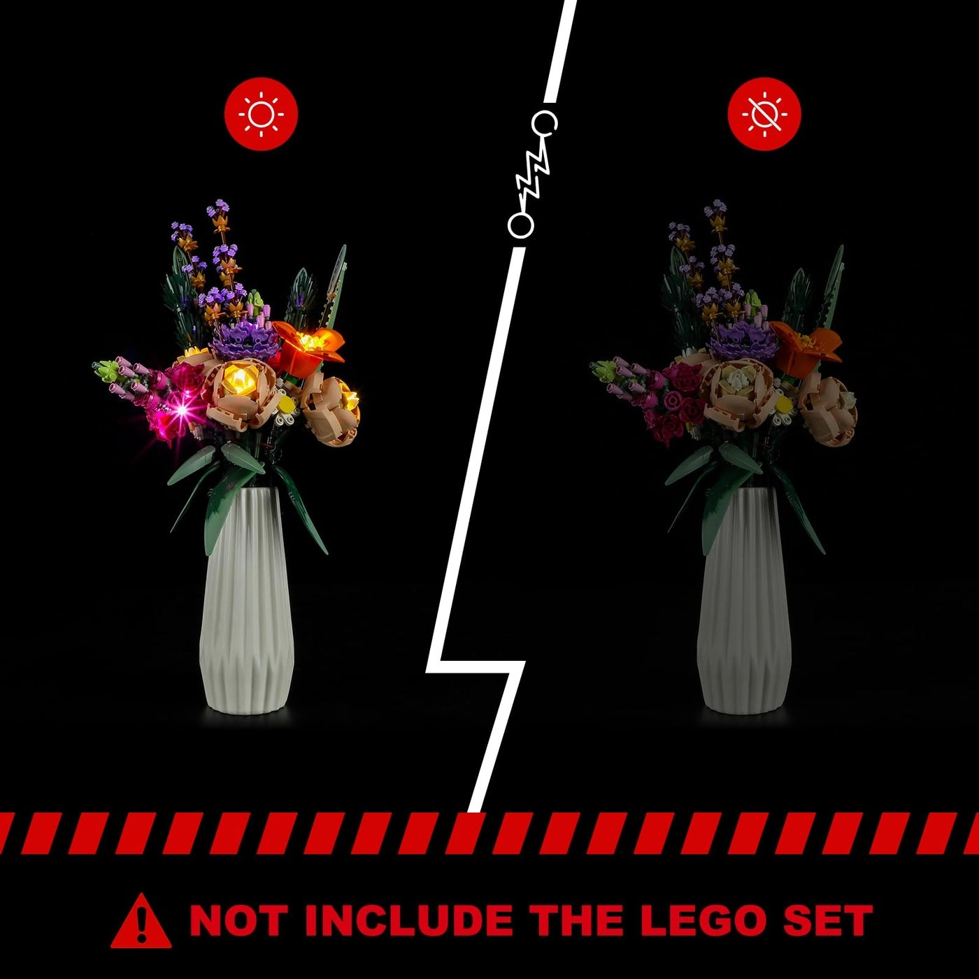 Led Light Kit (10280 Flower Bouquet) - Compatible with Icons Building Set