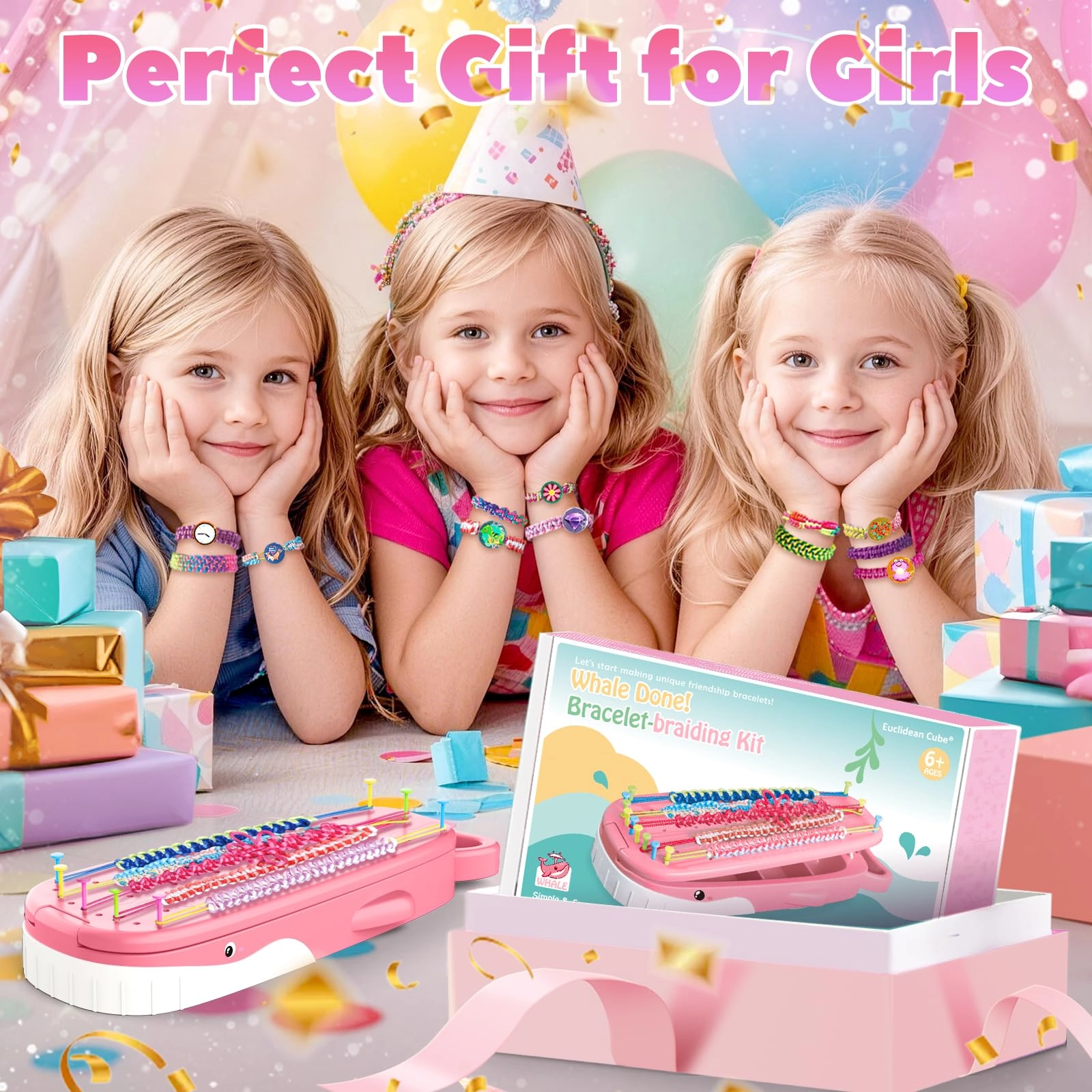 walförmiger Armbandwebstuhl - Pink Girls 6-12