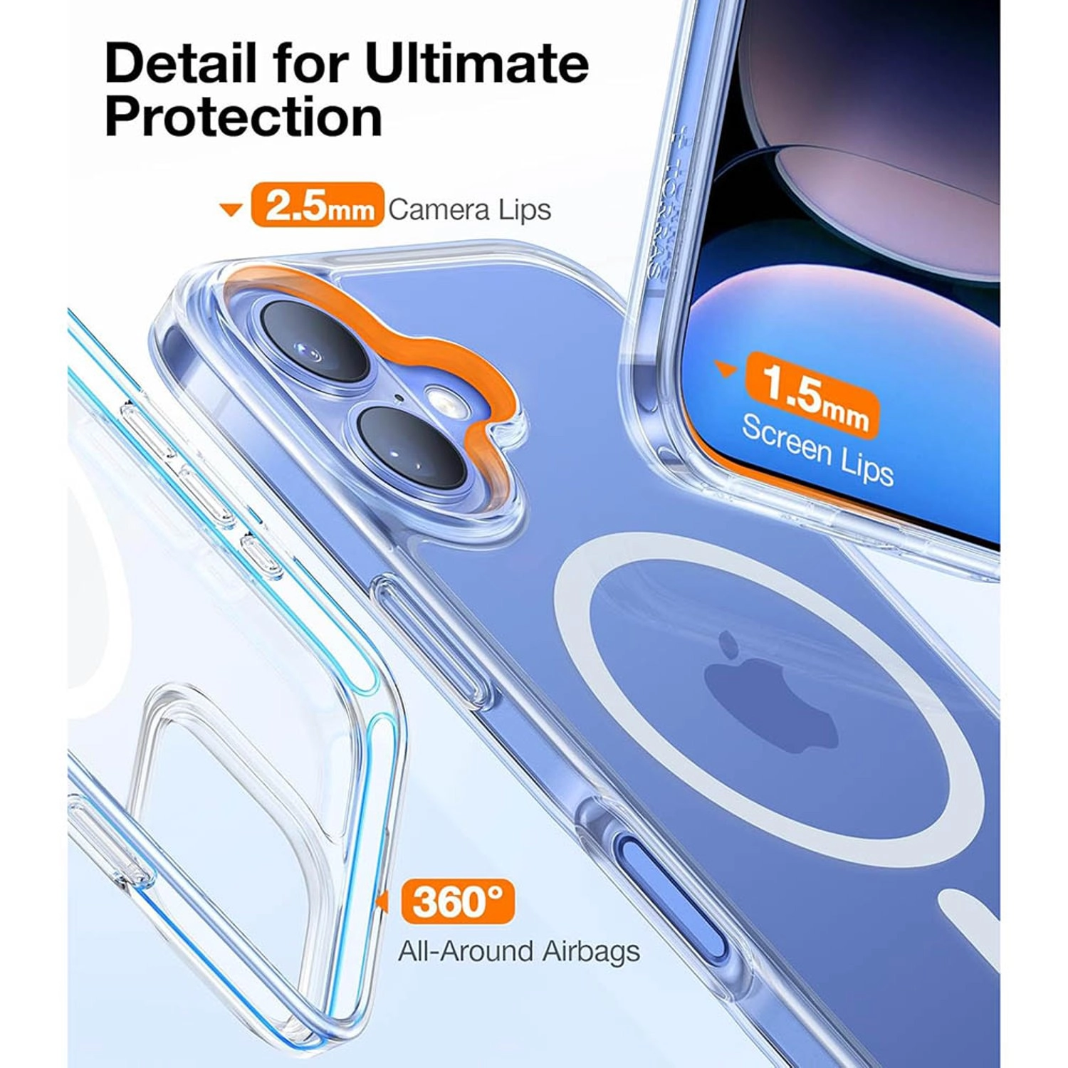 MagSafe Case With Screen Protector for iPhone 16 Plus