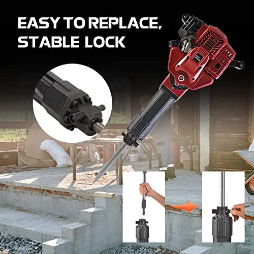 Gasoline Rock Drill - 52cc Portable