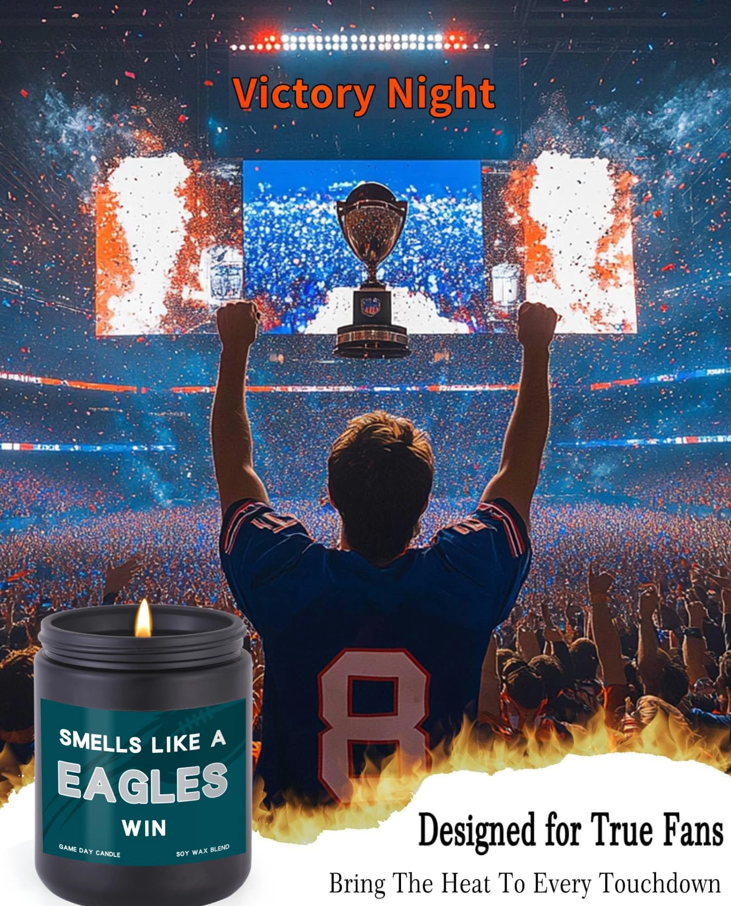 Smells Like A Eagles Win Scented Candle - 1