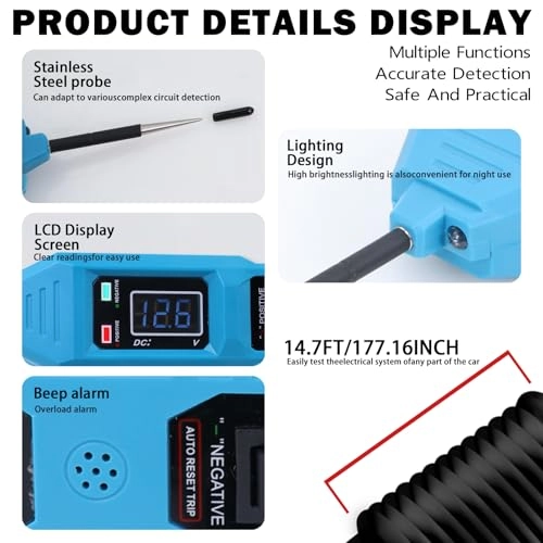 Multifunctional Car Circuit Tester - 3.5-36V AC/DC Digital Display