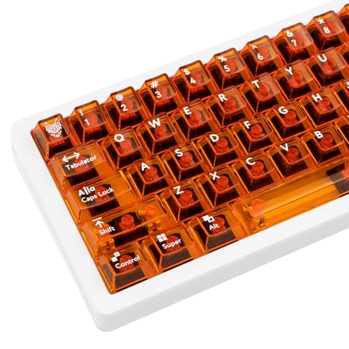 Crystal Orange Keycaps - USB-C
