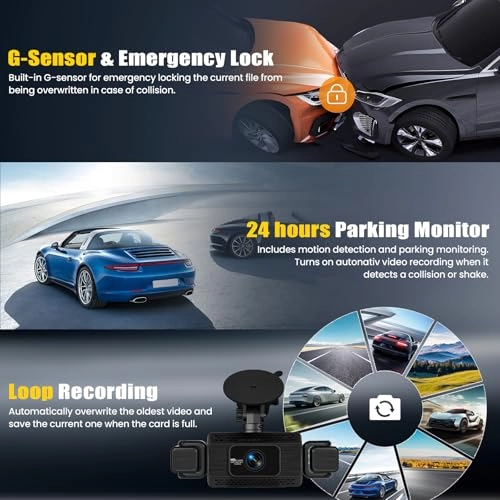 4 Channel 360° Car Dash Cam - 1080P