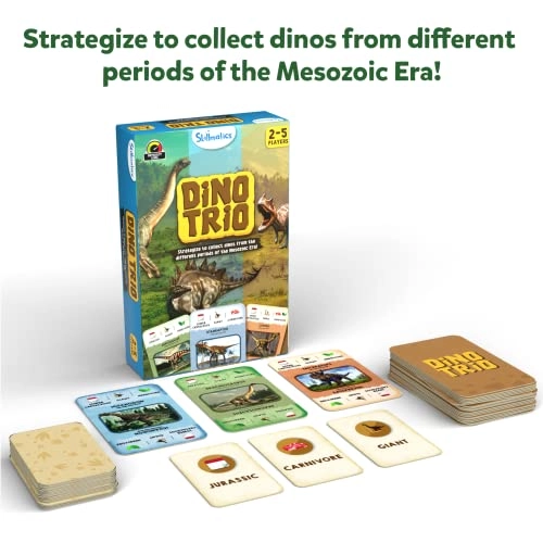 Dino Trio - Card Game + First to Four - Card Game + Egg Hunt - Board Game