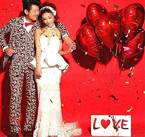 Heart Foil Balloon - 5-Pieces Wedding Valentine's Day Bridal Shower Birthday Party