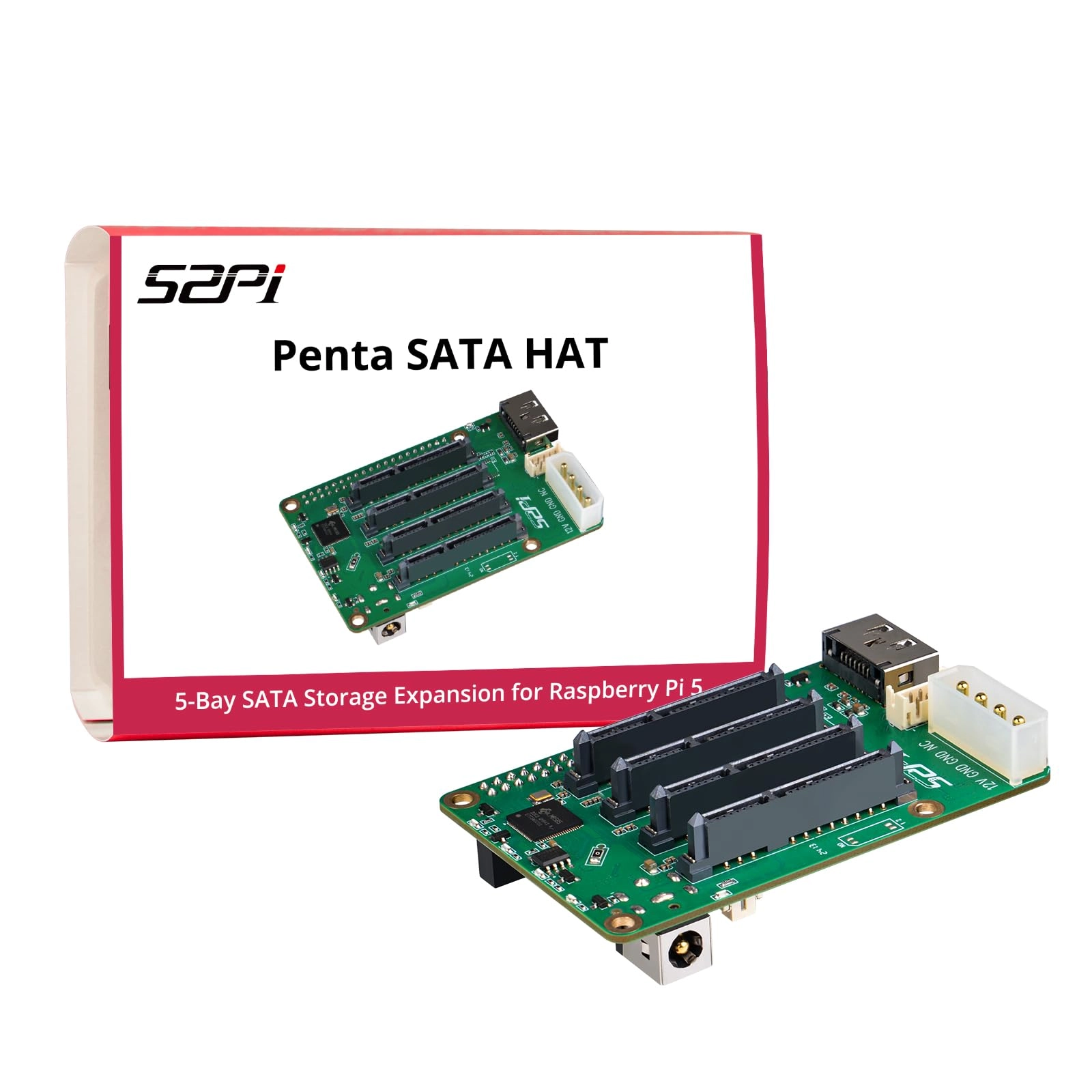 GeeekPi Penta SATA HAT 5-Bay - FULL ACCESSORIES PACKAGE
