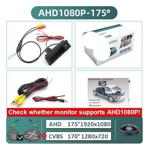 Rear View Camera Fisheye - Night vision Wired 1080P