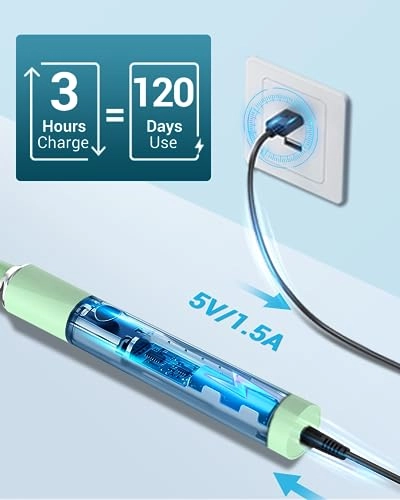 Electric Toothbrush - 8 Brush Heads 5 Modes 2 Minute Timer