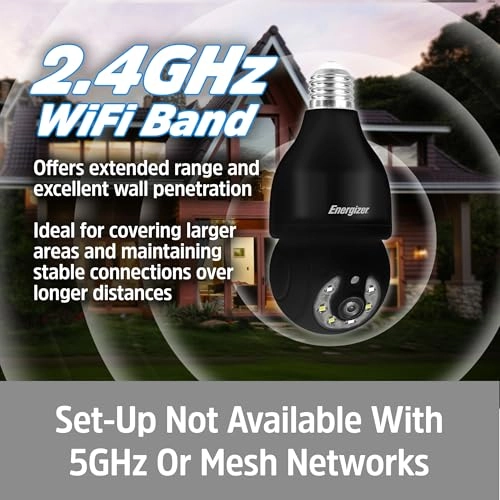 Smart Light Bulb Security Camera 2K