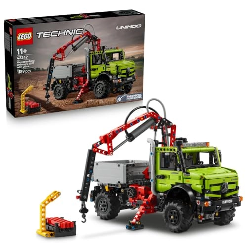 Technic Mercedes-Benz Unimog U 5023 (42242) - Crane Pneumatic Pump & Piston Engine